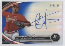 2013 Bowman Platinum Prospects Blue Refractor 65/199 Carlos Martinez Auto q3o