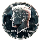 1964 Accented Hair Kennedy Half Dollar 90% Silver Proof 50c U.S Coin