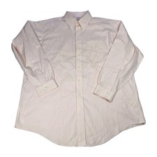 Brooks Brothers Traditional Fit Cotton Non-Iron Shirt Dress Mens 17.5-35 Pink