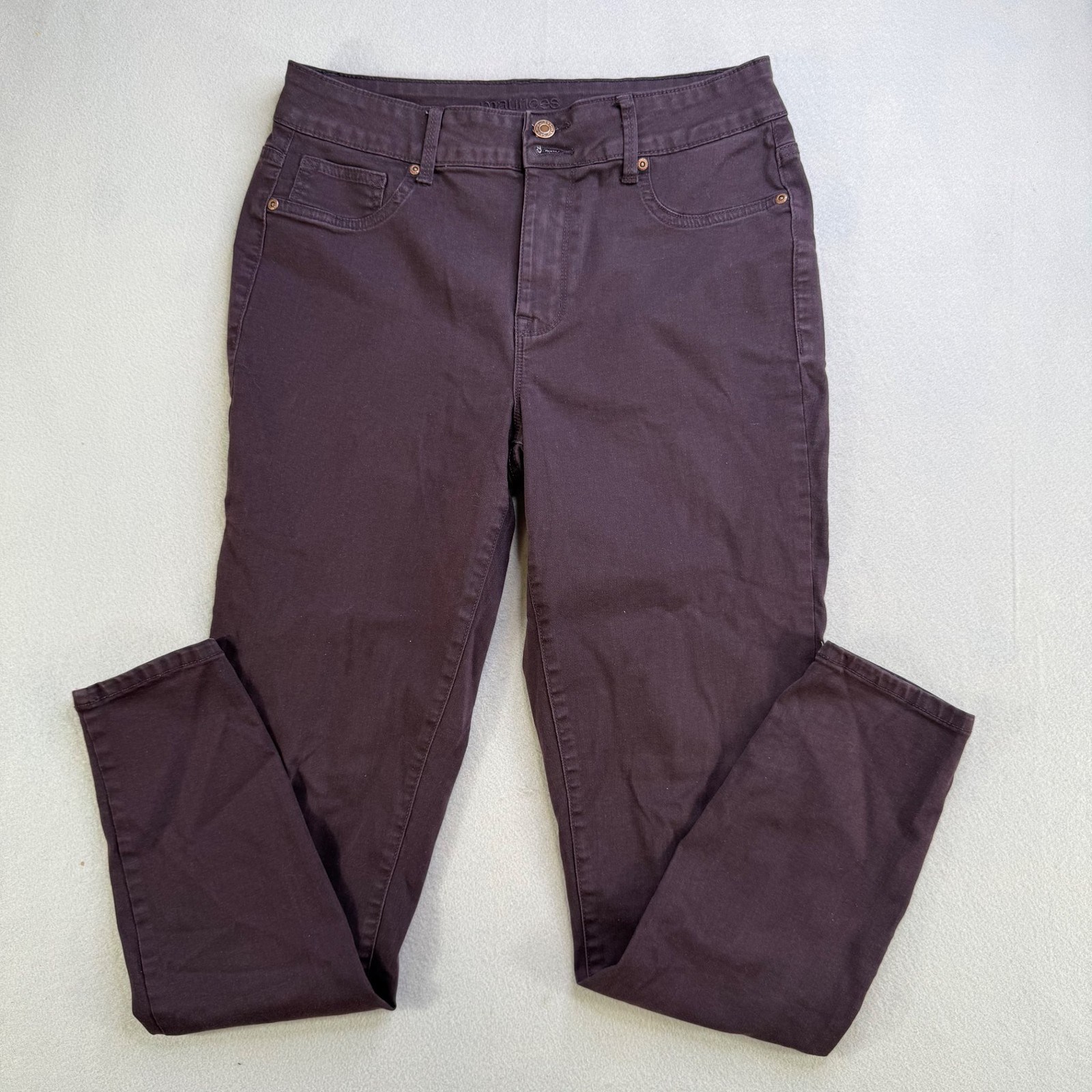 maurices High Rise Slim Fit Jeans Women's Size 12 Deep Plum Used