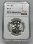 1957 Franklin Half Dollar 50C, NGC MS 64.