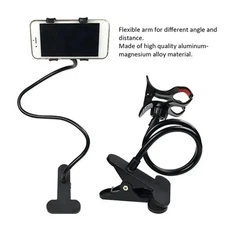 Universal Lazy Mobile Phone Gooseneck Stand Holder Flexible Bed Desk Table Clip