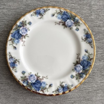 Royal Albert Moonlight Rose Bread and Butter Plate Gold Trim 6-1/4'' 1987