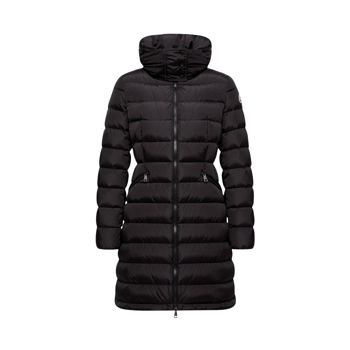 Moncler Flammette Long Down Jacket Black Women's Outerwear 25FW