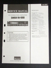 Sansui RA-1000 RA1000 Reverberation  Amplifier Original Service Repair Manual
