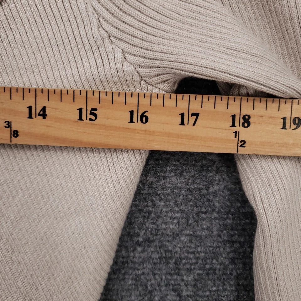 Body Abercrombie & Fitch Mujer XL Beige Tanga Acanalado Cuello en V Manga Larga Foto 3 de 4