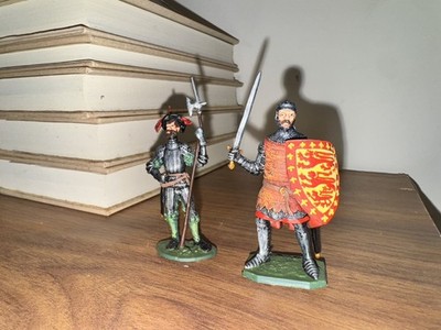  Teutonic Knight Order Banner Unpainted 54mm Pewter Figurine EK Castings LotOf2