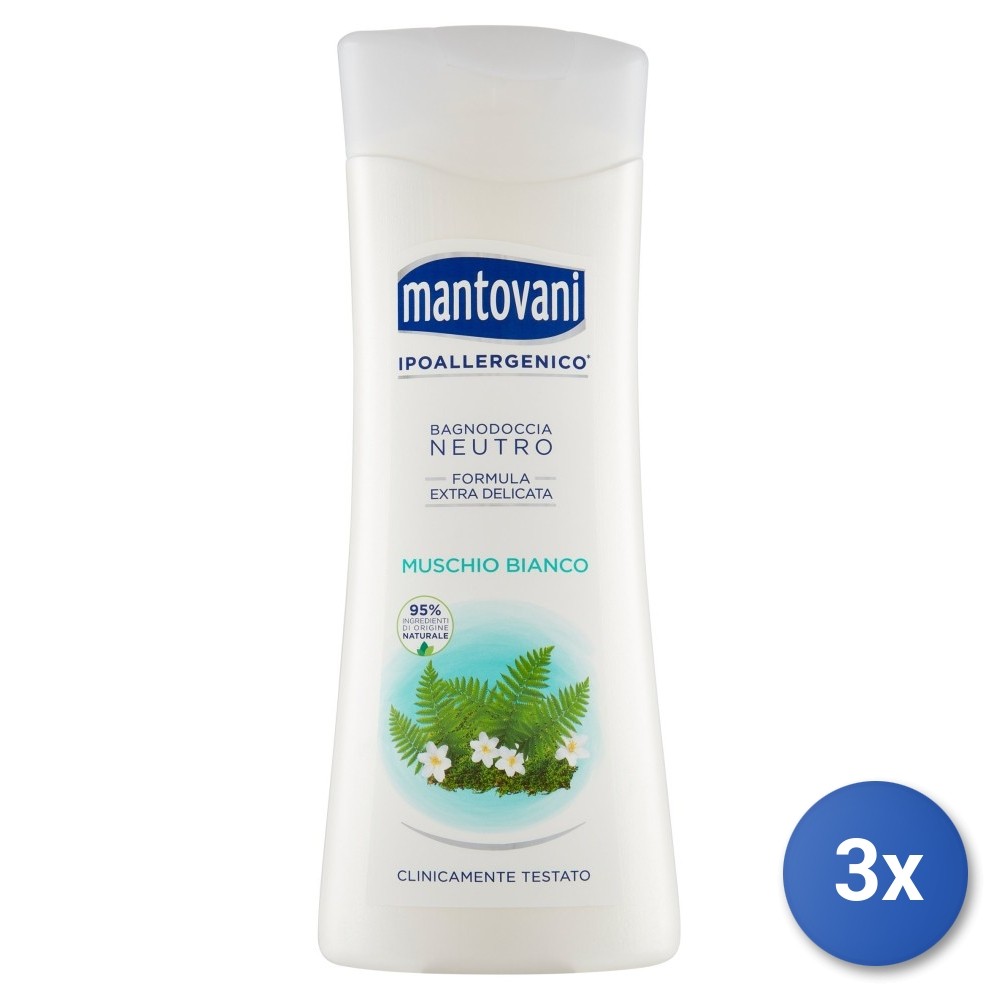 3X Mantovani Bathroom 400 ML. White Musk Toning