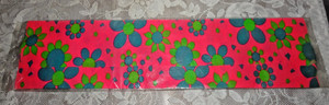 1960 1970 Crepe Paper FLOWER POWER Gift Wrap Party Bag - Bright Pink