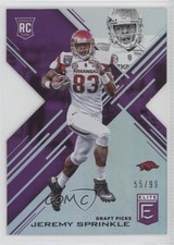 2017 Panini Elite Draft Picks Status Purple Die-Cut 55/99 Jeremy Sprinkle v2a