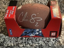 Chris Sims Autographed Football