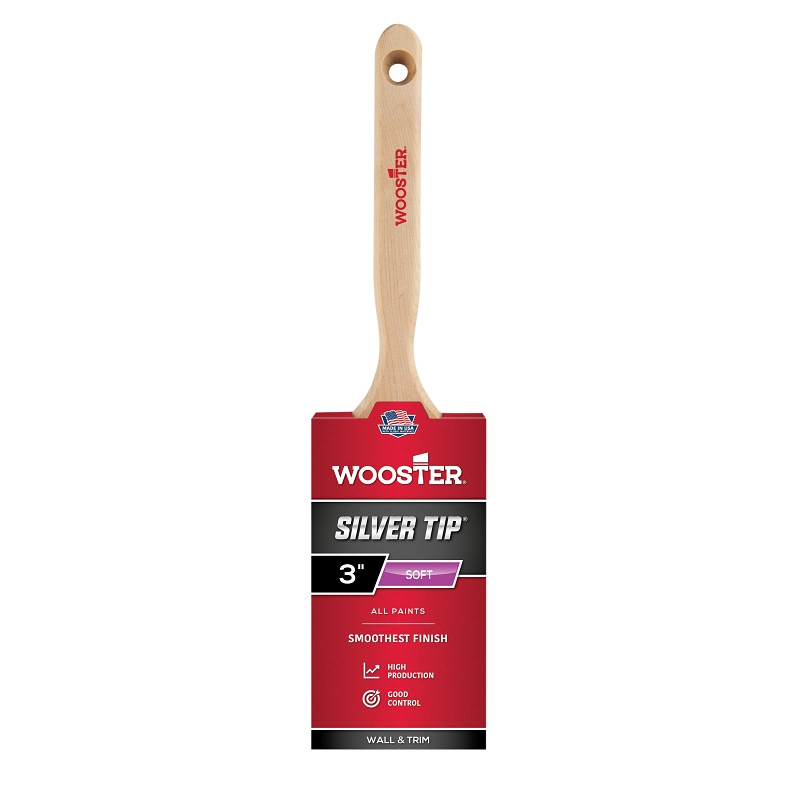 Silver Tip Chisel Trim Brush