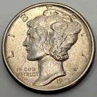 1945 Mercury Silver Dime 10 C Ten Cent Uncirculated Philadelphia