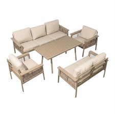 Garden Furniture Outdoor Sofa Set 7 Seater Patio Lounge Dining Table Cushions