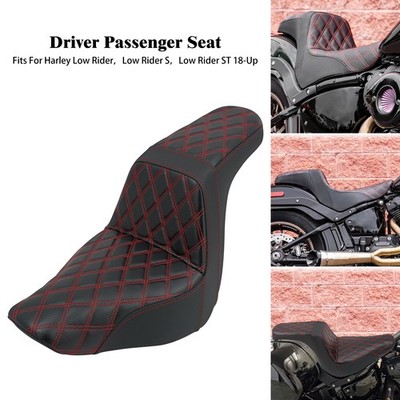 Red Lattice Step Up Driver Passenger Seat For Harley Low Rider FXLR FXLRS 18-25