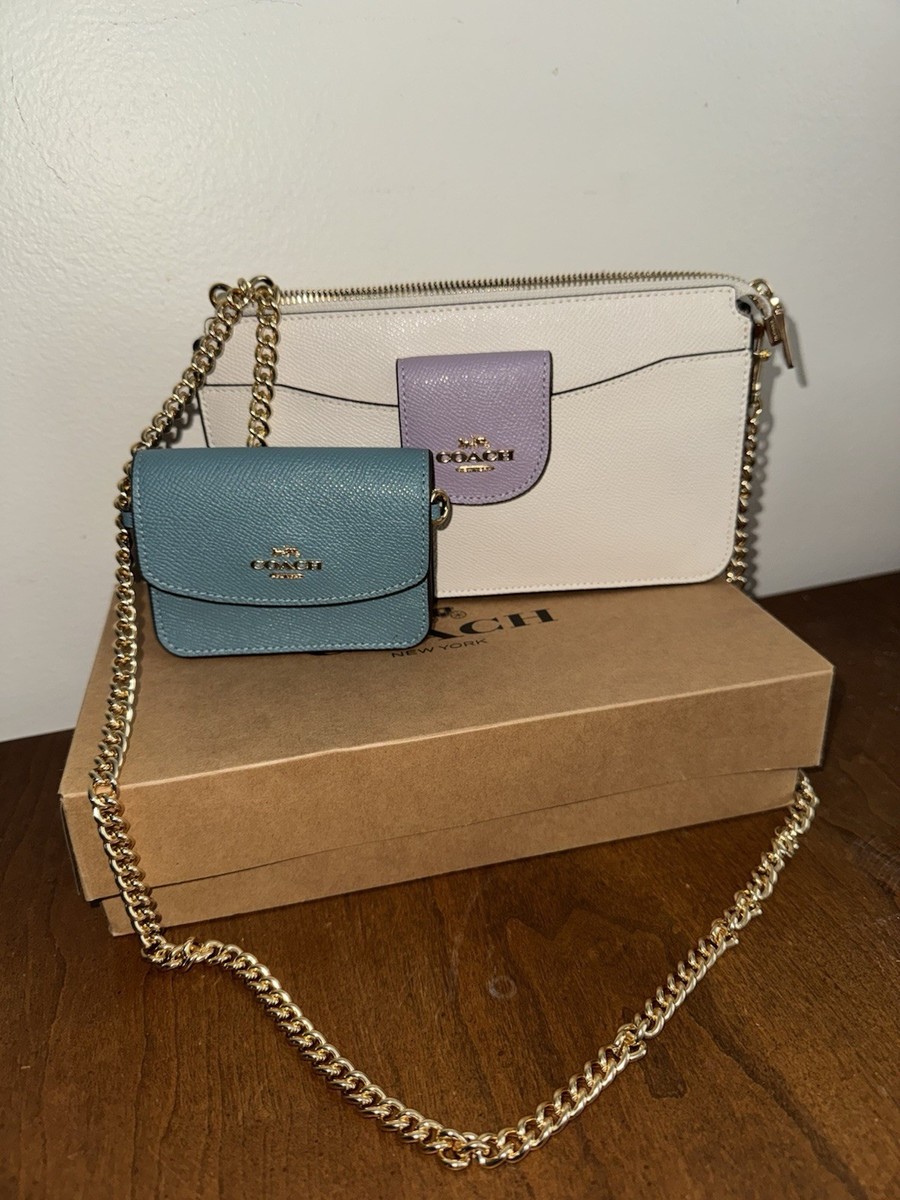 Coach Color Block Poppy Crossbody Bag with card case | eBay