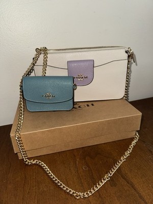 Coach Color Block Poppy Crossbody Bag with card case | eBay