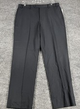 Brooks Brothers Pants Mens 35x30 Black Madison Fit Wool Dress Slacks Office New