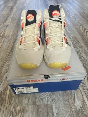 Mens Size 13 Reebok Question Pump Mid Basketball Sneakers Allen Iverson White