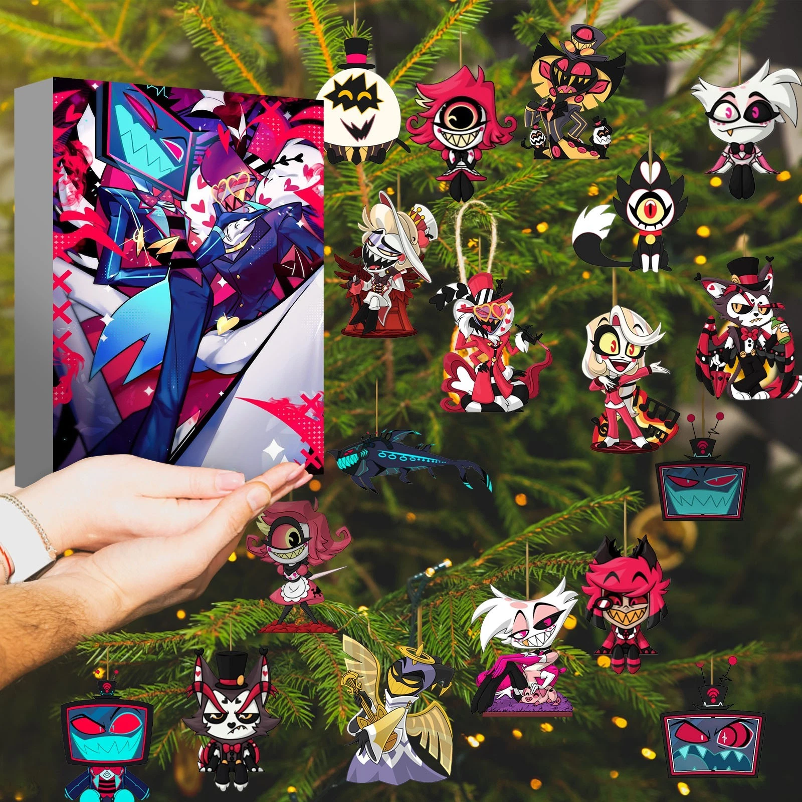Hazbin Hotel Acrylic Advent Calendar with 24 Surprise Blind Boxes for Fans