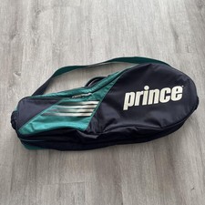 Vintage Prince Tennis Double Racquet Bag Green Blue Shoulder Carry Logo Case