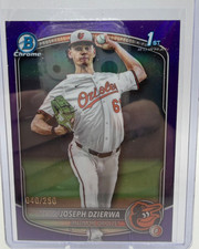 2025 Bowman Draft #BDC-186 Joseph Dzierwa Chrome Purple Refractor #/250