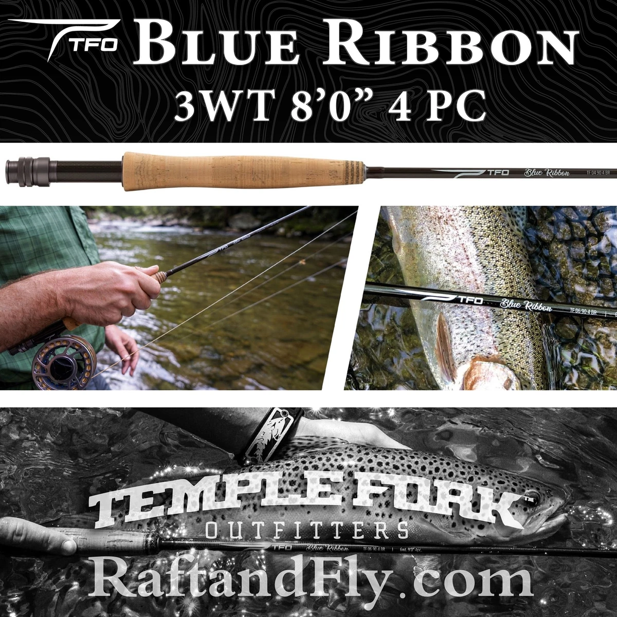 Temple Fork Outfitters Fly Fishing Rod Fishing Rods 3 wt Line