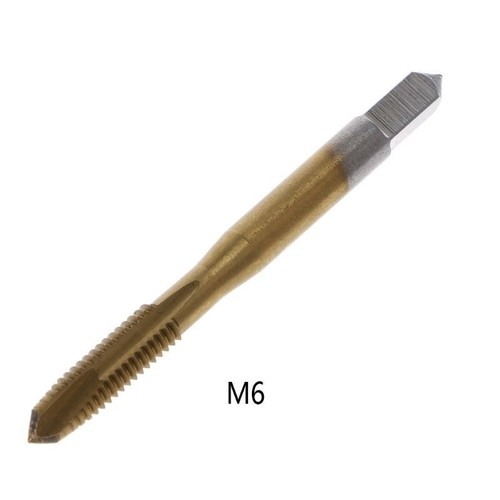 M2-M6 Titanium Plated Metric HSS Straight Flute Thread Screw Tap Plug Tap DIY - Picture 16 of 16