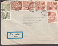 Suecia 1946 cubierta Importador Villax Estocolmo a Cincinnati OH