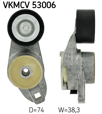 SKF V-ribbed Belt Tensioner Pulley VKMCV 53006 I OE Replacement 