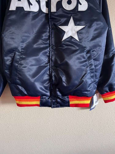 Starter x Homage Houston Astros Satin Jacket - Size Medium - Navy - NEW - Picture 3 of 11