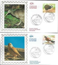 3360/1 + FDC 2  ENVELOPPES 1er JOUR  CEF   . LES  OISEAUX MENACES