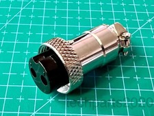 Lot 2pcs MCM 2 Pin Round Female Mic Connector, Microphone Plug,2P,Solder, Ham/CB
