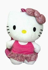 Sanrio Hello Kitty Plush Backpack Large One 15" Pink Sequined Dress Bow
