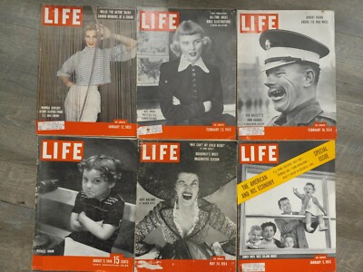 Vintage magazines (Life, Sat. Even. Post, Time, Reader's Digest, Look) 1941-1961