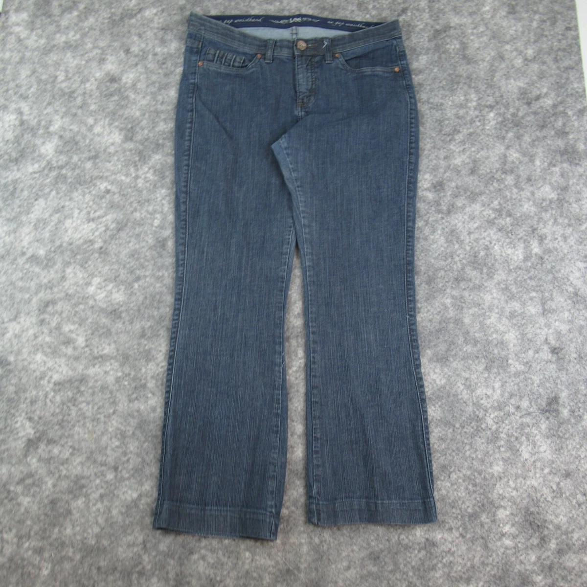 Lee Jeans Womens 12 Medium Straight Leg Mid Rise No Gap Waistband