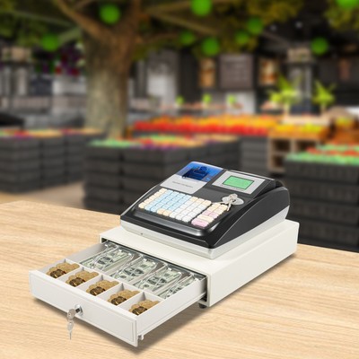 Square POS Terminal Cash Register Complete W/ Printer And Cash Drawer 48 Keys US