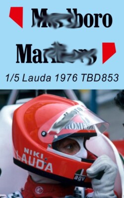 1/5 Decals für fehlende Niki Lauda Helm Casco F1 1976 TB Decal TBD853