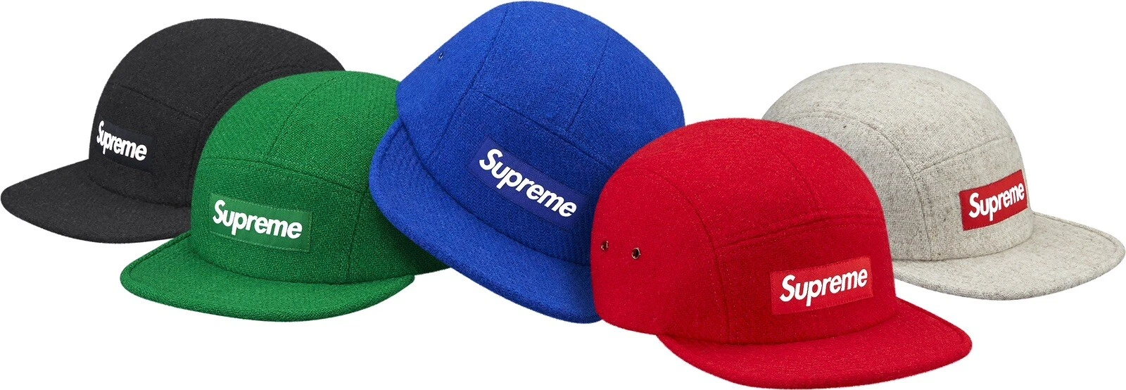 CASQUETTE CHAPEAU DE CAMP EN LAINE TWEED HARRIS SUPRÊME FW15 VERTE NEUVE BOÎTE LOGO DUNK