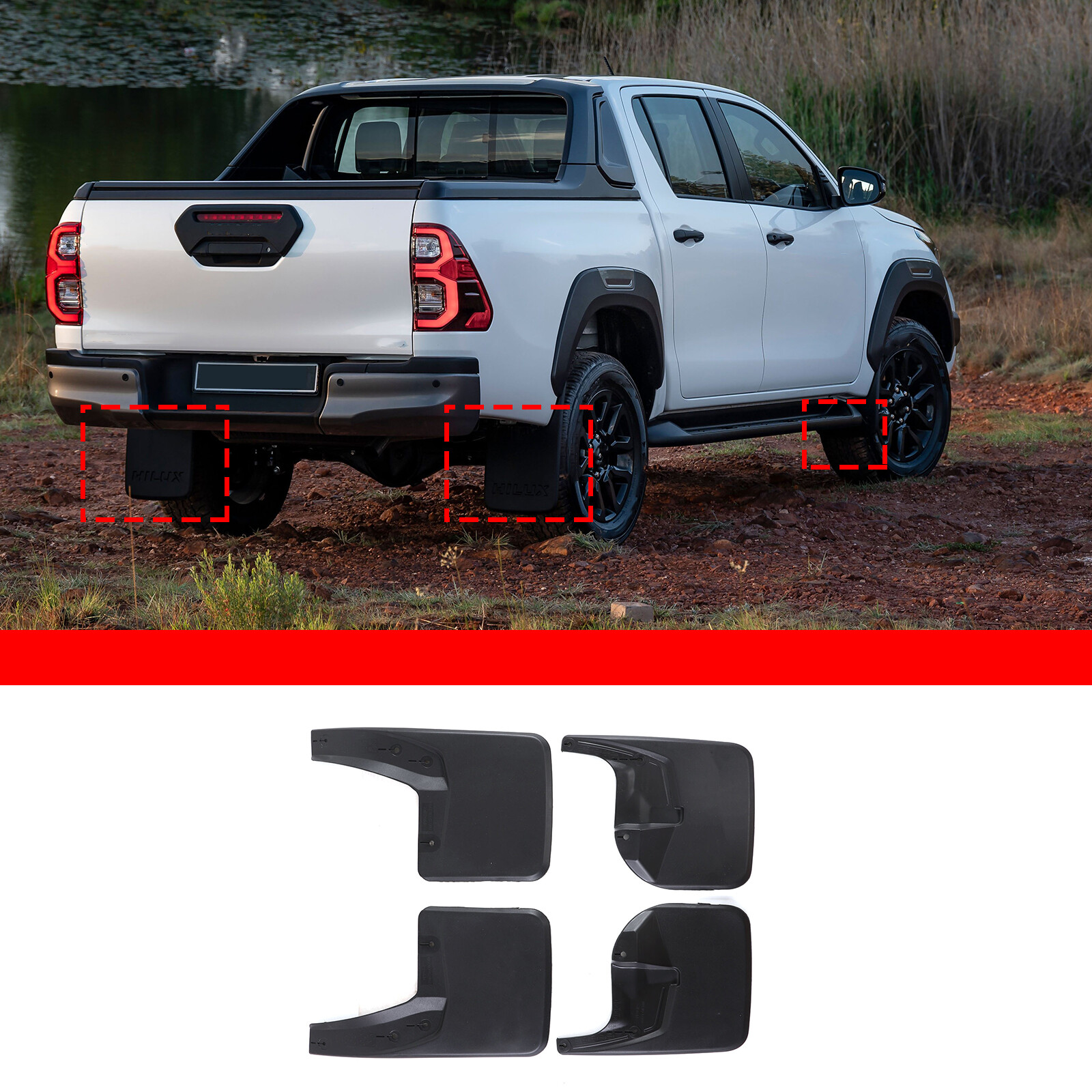 Mud Flaps Splash Guards Mudguards Mudflaps Fender For Toyota Hilux VIGO REVO 15+-image