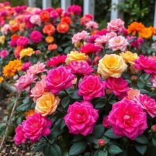 200 Moss Rose Double Mix Color Seeds Portulaca Grandiflora Flowers