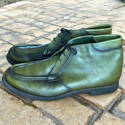 Rare Green Moc Toe Redwing Red Wing 70R USA 2117  Lace Up Chukka Boots 14D