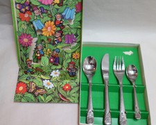 vintage WMF Kinderbesteck cromargan Lustige Wichtel, OVP (mit 3D Popup Bild)