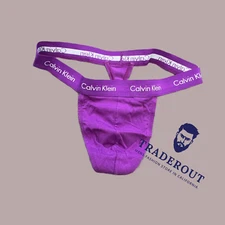 Calvin Klein CK mens purple cotton stretch thong underwear size M  2XL