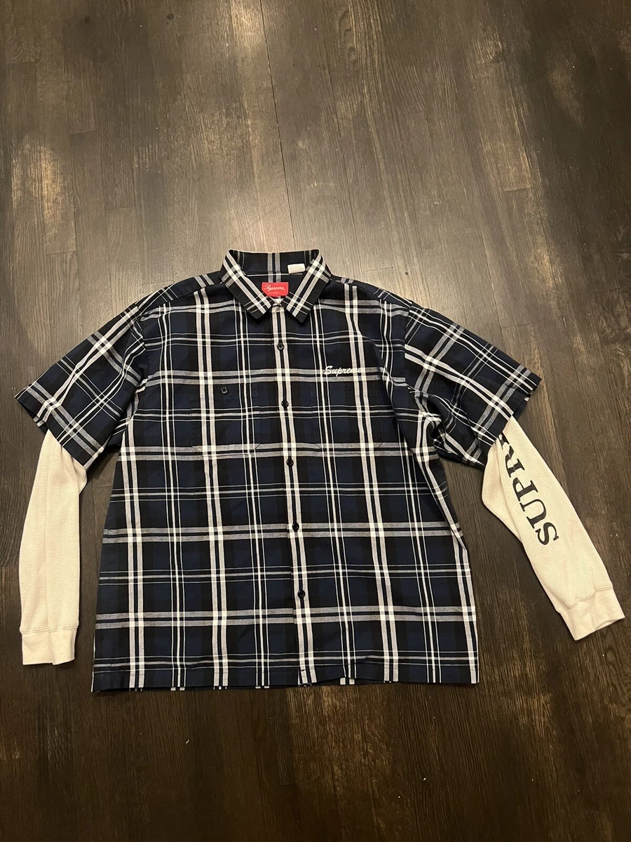 supreme thermal work shirt large | eBay