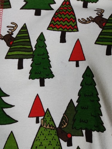 Lazy One 100% Cotton Size L Flap Jack Pajamas Green Christmas Trees One Piece - Picture 14 of 15