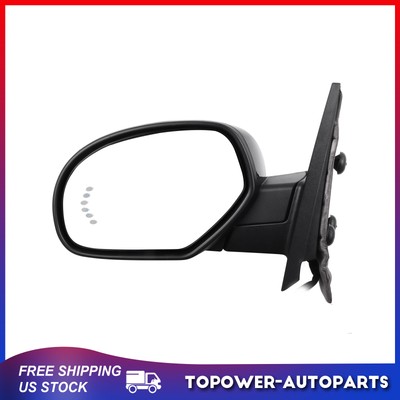 Power Mirror Heated For 07-13 Chevy GMC Puddle Lamp Arrow RH Side Memory