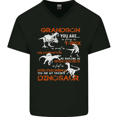 Grandson You Are Mein Lieblings Dinosaurier Herren V-Neck Baumwolle Maglietta