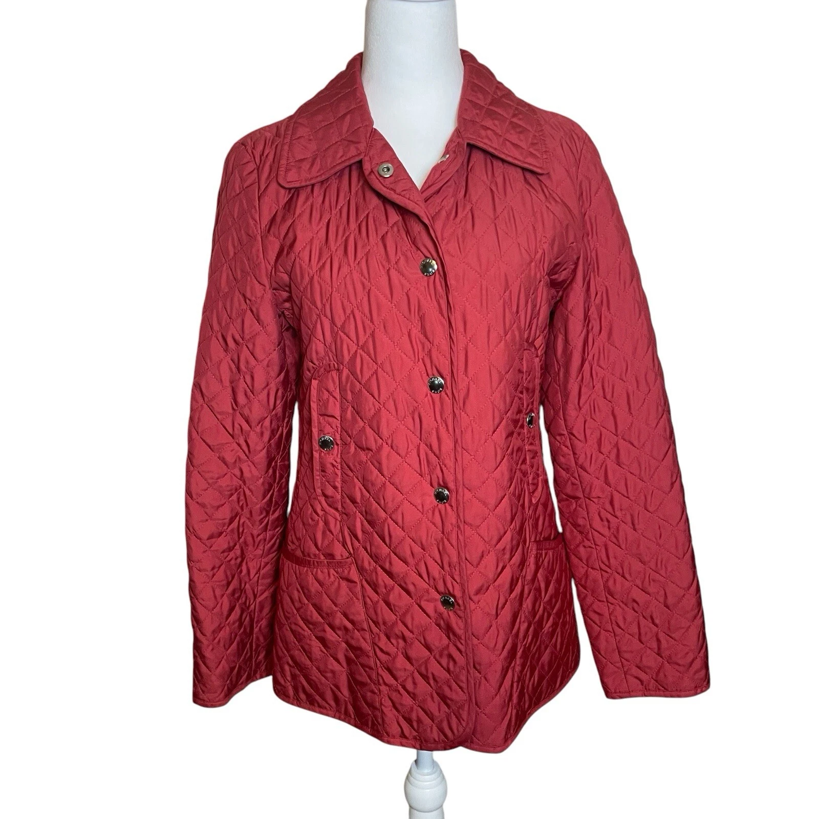 Giacca Michael Kors donna piccola leggera trapuntata terracotta chiusura a scatto