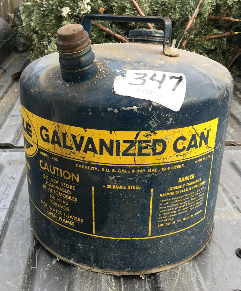 Eagle 5 Gallon 405 Galvanized Steel Kerosene Fuel Can vintage